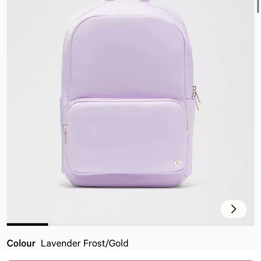Lululemon Athletica Pastel Purple Backpack